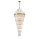 preview thumbnail 1 of 3, Hayes 31 Light Aged Brass Chandelier