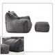preview thumbnail 5 of 23, Plush Cloud-Like Bean Bag Chair & Ottoman Set - Soft Microsuede Lounger for Living Room/Playroom