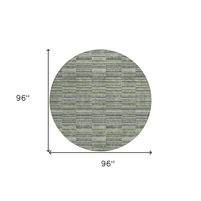 HomeRoots Striped Transitional Rectangle Outdoor Rug