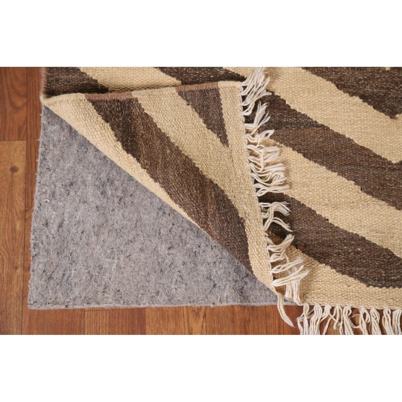 Chevron Style Kilim Runner Rug Flat-weave Wool Carpet - 2'7