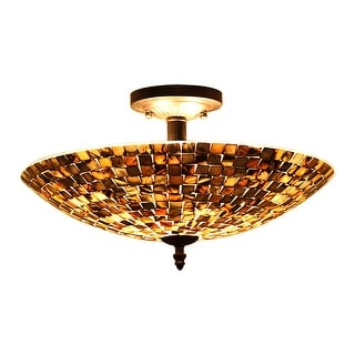 2-light Mosaic-Style Seashell Semi 