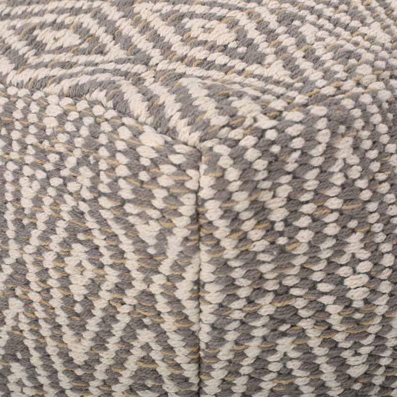 Amuleto Hand Crafted Cotton Pouf,Comfortable choice, multiple functions, classic design, and cozy corners and