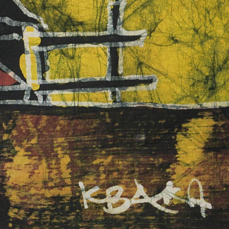 Novica Handmade Aklowa By Day Batik Cotton Wall Hanging