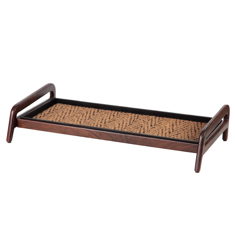 Jani Single-Tier Brown Stand 3-Pair Rubber Boot Tray - Irish Lion