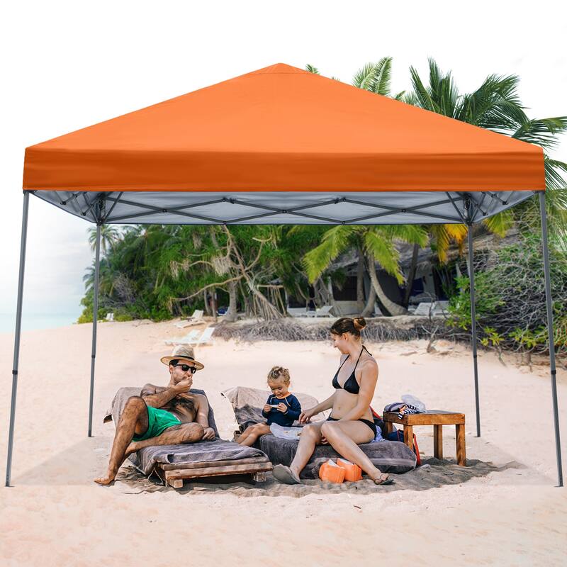 ABCCANOPY Portable Pop Up Canopy Tent Beach Canopy with Large Base - 10x10ft