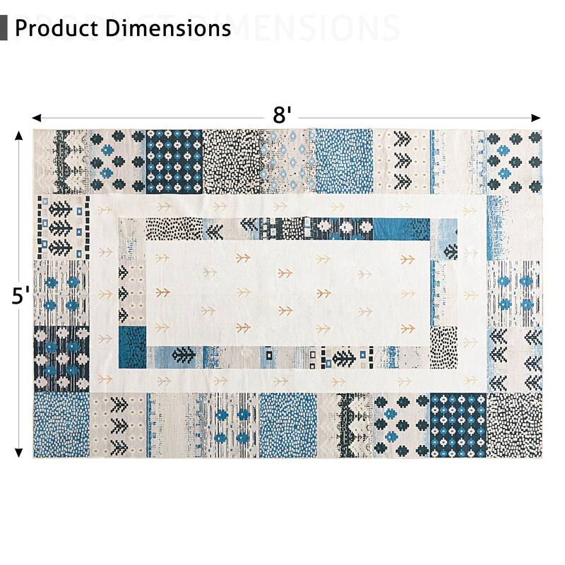 Adirondack Dakota Rustic Shabby Chic Distressed Area Rug