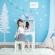 preview thumbnail 1 of 4, Teamson Kids - Dreamland Castle Play Vanity Set - White / Ice Blue - 23.5" L x 12.52" W x 46.5" H