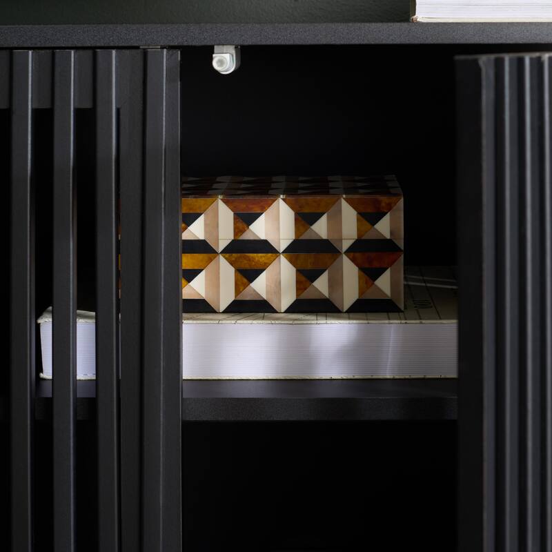 SAFAVIEH Home Adiel 4-Door Sideboard - 67"W x 18"D x 29"H