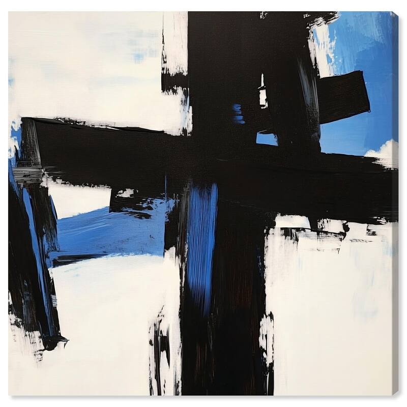 Blue Streak II Canvas by Art Remedy, Gallery Wrapped - 12" x 12"