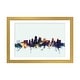 preview thumbnail 4 of 18, iCanvas "Kansas City, Missouri, USA On Blue" by Michael Tompsett Gold - 16x24x1
