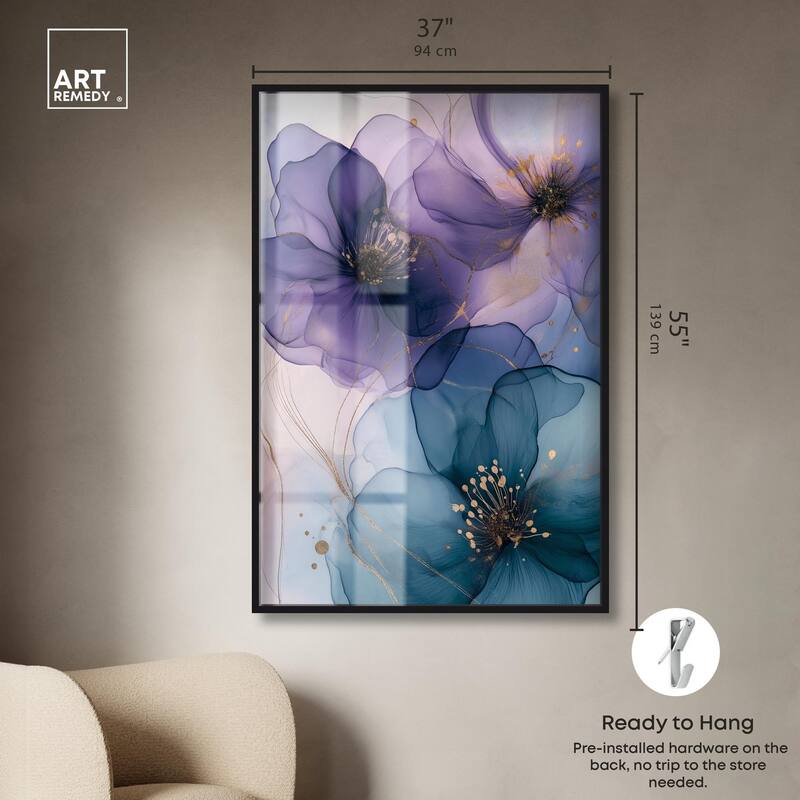 Gilded Cyanescence II Shadowbox by Art Remedy