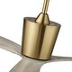 preview thumbnail 15 of 13, 54" Modern Gold Solid Wood Indoor Ceiling Fan with Remote and 6-Speed DC Motor