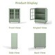 preview thumbnail 12 of 16, Anmytek Mint Green Vintage Glass Door Cabinet Kitchen Buffet Sideboard Living Room Display Storage