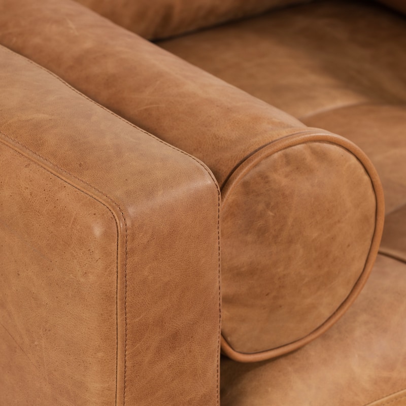 Poly & Bark Napa Lounge Chair (Set of 2) - Full Grain Genuine Italian Leather
