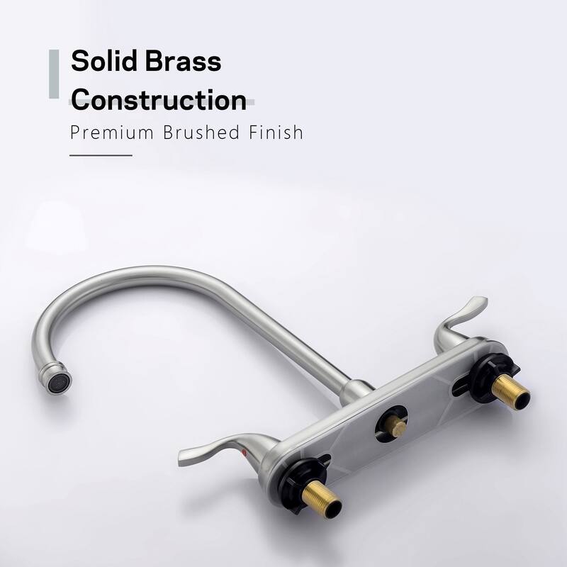 Brushed Nickel High Arch Kitchen Faucet with Side Sprayer