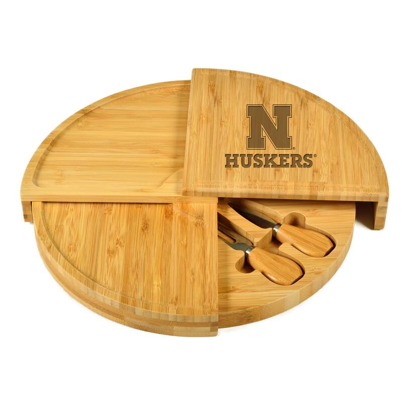 NCAA Nebraska University Cornhuskers Bamboo Cheese & Charcuterie Board