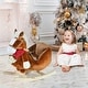preview thumbnail 9 of 8, Kids Rocking Horse with Plush Fabric, Soothing Lullaby, Soft Comfortable Seat, and Secure Design for Safe Play