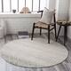 Edie Bohemian Geometric Area Rug - 4' Round - Grey