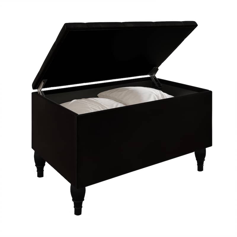 CraftPorch 2 Piece Bedroom Bench Set Velvet Wingback Upholstered Bed
