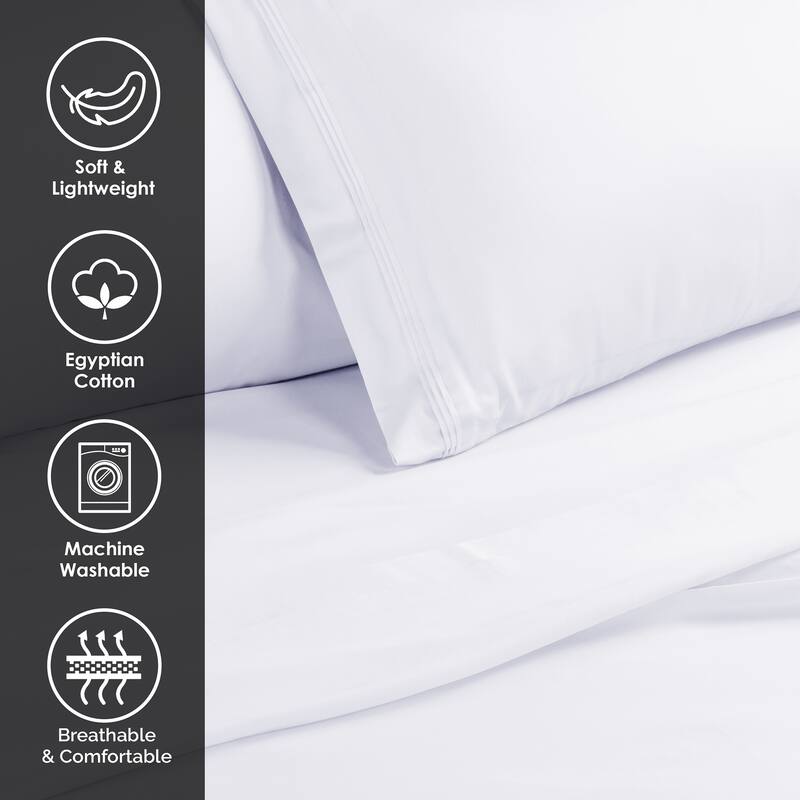 Superior Egyptian Cotton 1500 Thread Count Pillowcase - (Set of 2)