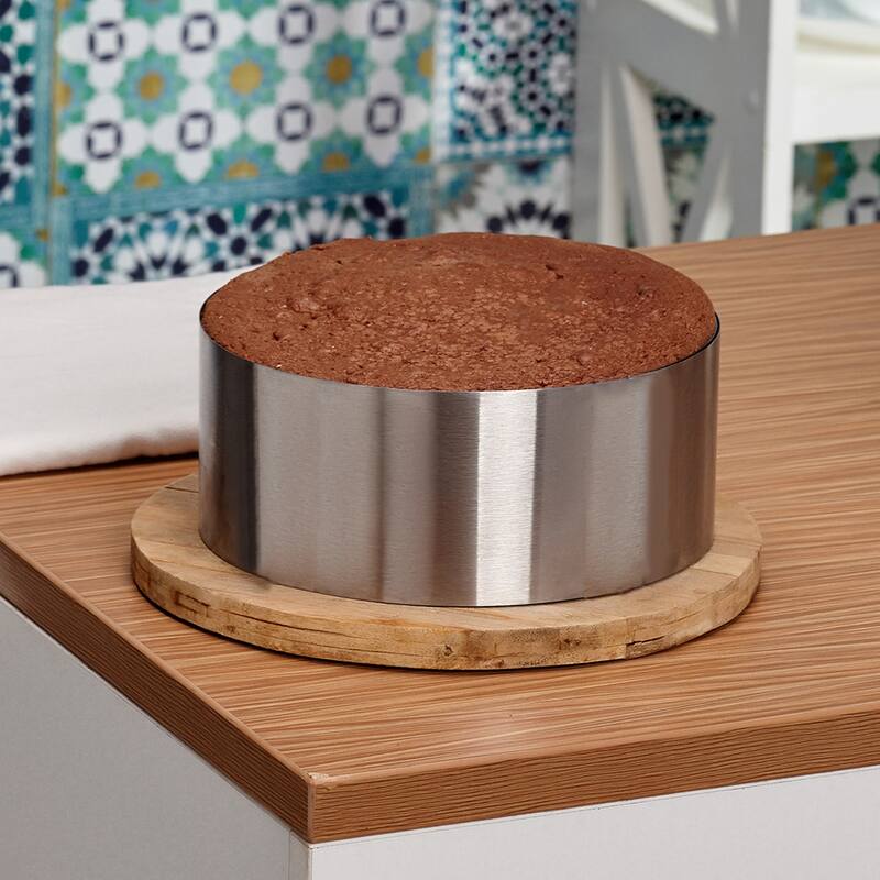 2PCS Round Cake Ring Stainless Steel Pastry Mousse Dessert Ring