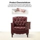 preview thumbnail 60 of 68, HULALA HOME Wemer Traditional Genuine Leather Armchair with Tufted Back