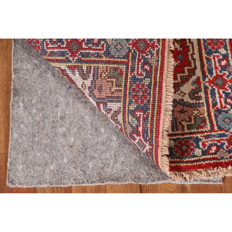 Traditional Red Heriz Serapi Foyer Area Rug Hand-knotted Wool Carpet - 2'0"x 3'0"