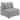 Cambria Contemporary Upholstered Armless Chair Grey