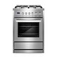 preview thumbnail 1 of 12, Cosmo 24 in. 2.73 cu. ft. Single Oven Gas Range with 4 Burner Cooktop