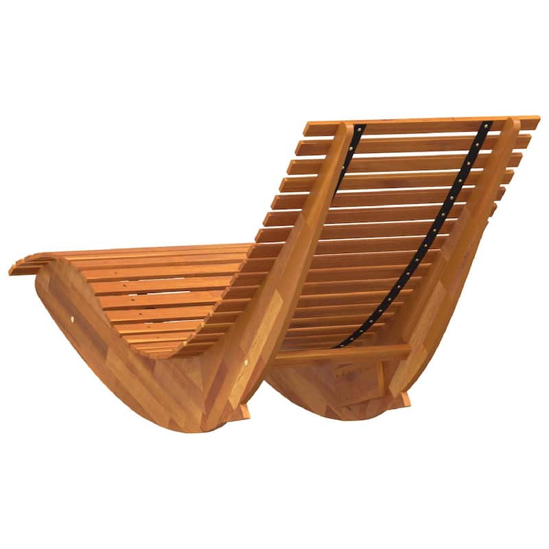 vidaXL Rocking Sun Loungers 2 pcs Solid Wood Acacia - 23.6 x 60.2 x 29.9 in