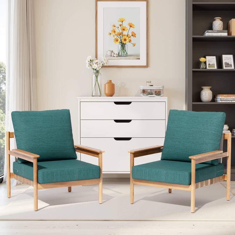 27.6'' x 24.4'' x 4.5'' Outdoor Indoor Patio Seat Cushions Set (Seat & Back)