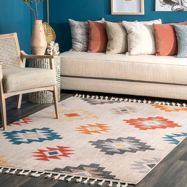Shop Nuloom Amani Aztec Tassel Area Rug On Sale Overstock 30875216