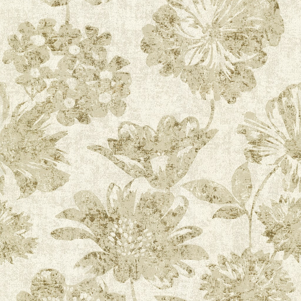 A-Street Prints Kala Gold Floral Wallpaper