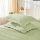 preview thumbnail 26 of 39, MarCielo 2-Piece 100% Cotton Embroidered Quilted Pillow Shams