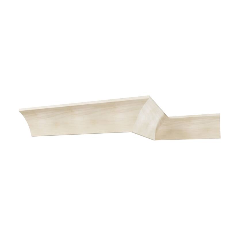 WM291: 4-in H x 3-1/2-in P x 5-1/4-in F x 96-in L Americraft Solid Hardwood Stain Grade Crown Moulding