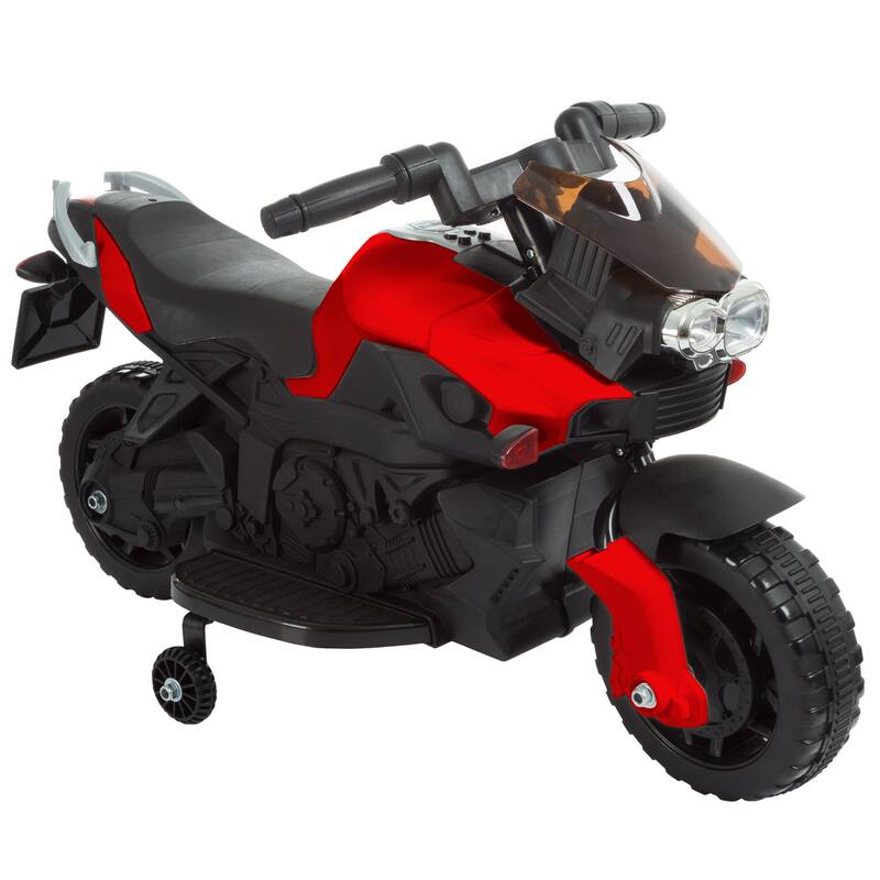 Lil' Rider Kids Electric Motorcycle with Training Wheels - Age 3-6 - N/A