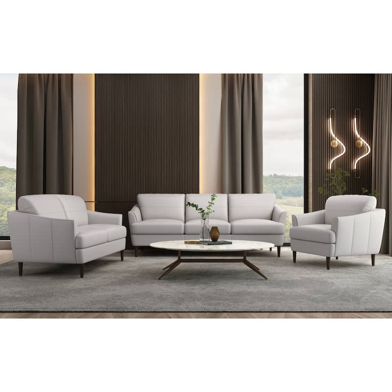 Yvette Pearl Gray T-Shaped Cushion Loveseat