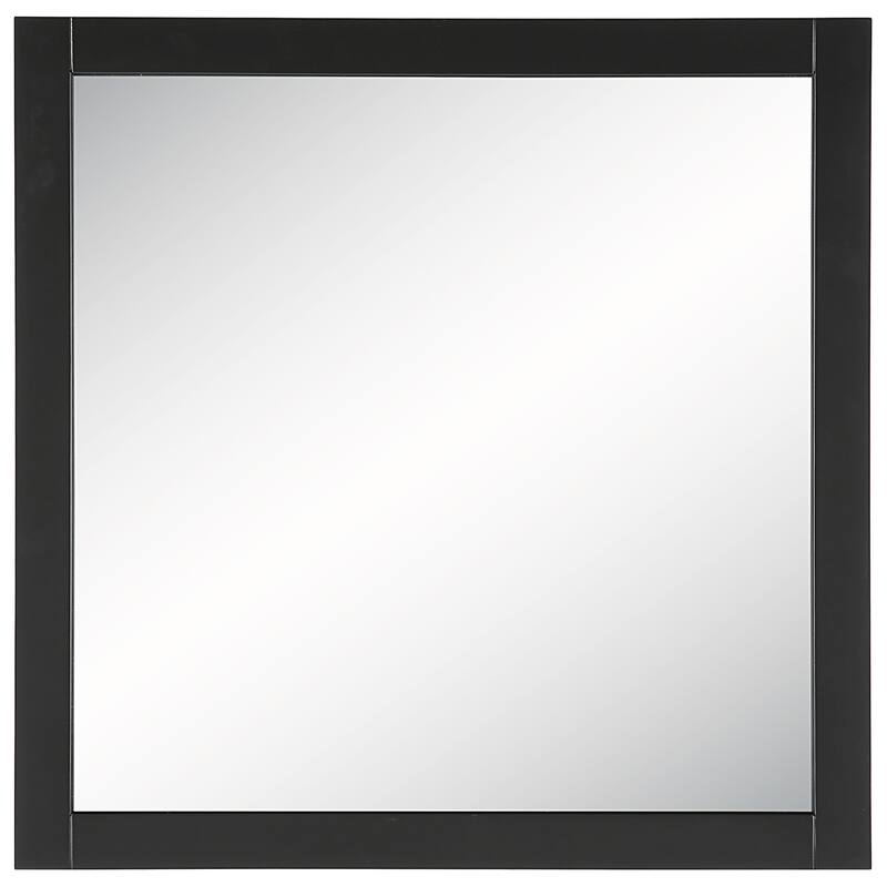 Shorewood Square Bathroom Soft Matte Black Mirror