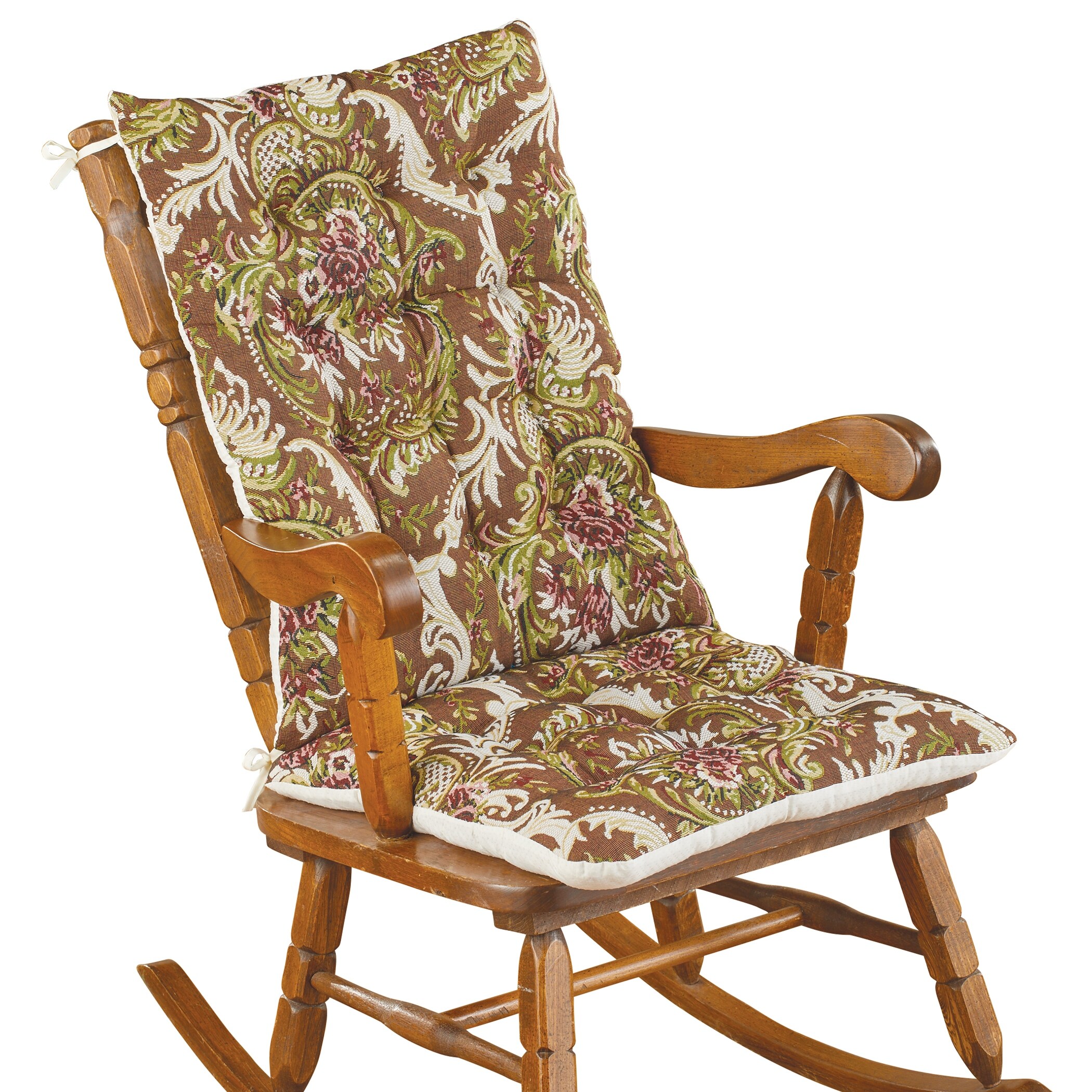 2 Piece Tapestry Rocking Chair Cushions 18.000 x 10.000 x 9.000 On Sale Bed Bath Beyond 37369751