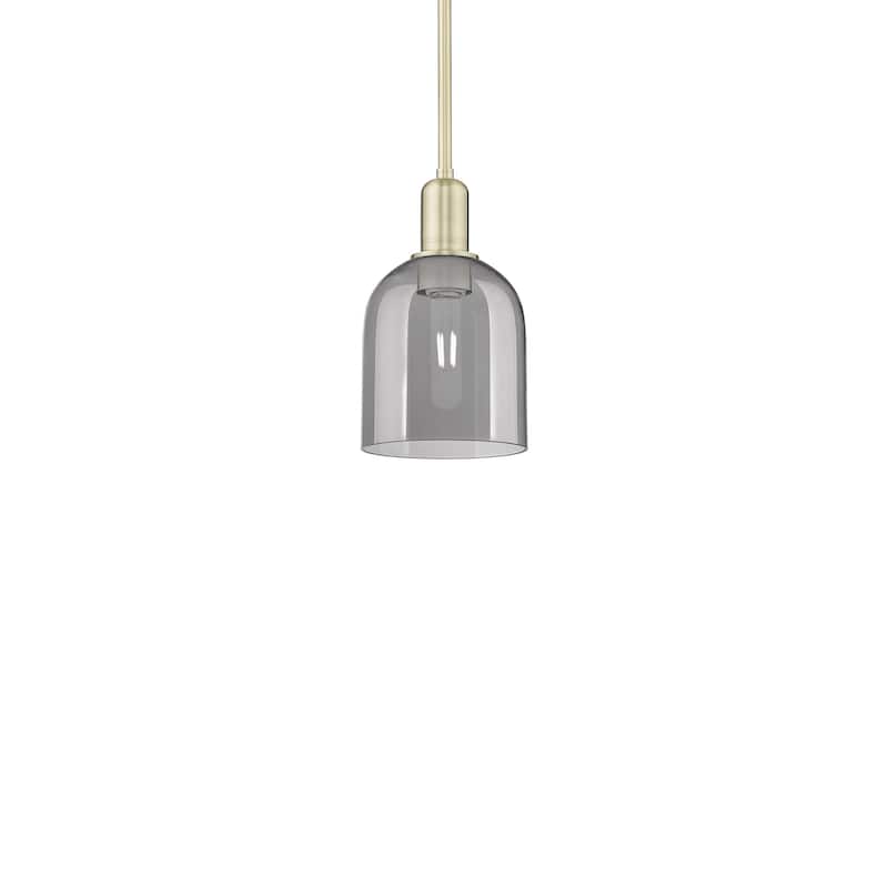 Innovations Lighting 716-1S-11-6 Bella Pendant Bella 6" Wide Mini - Antique Brass / Light Smoke