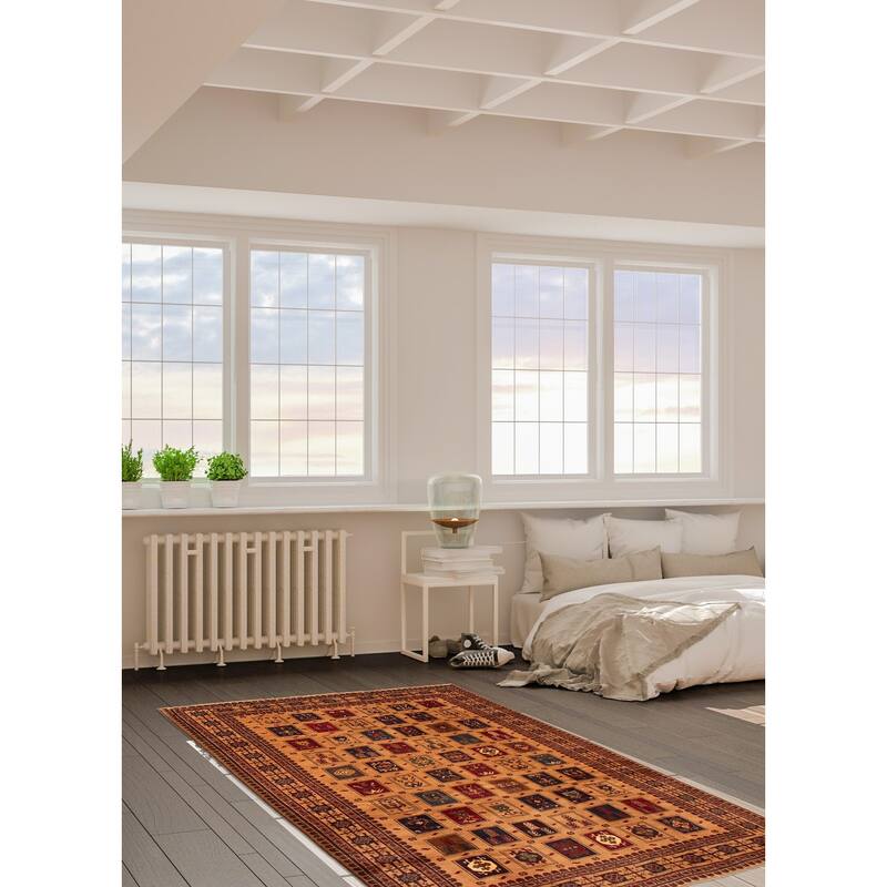 ECARPETGALLERY Hand-knotted Teimani Brown Wool Rug - 6'7 x 9'5