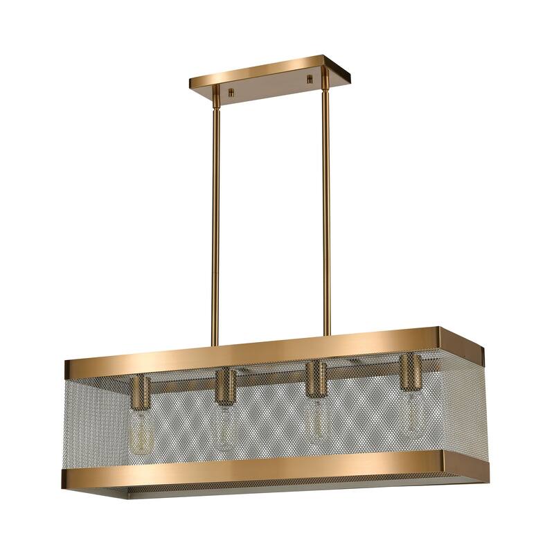 Elk Home Line In The Sand Satin Brass Metal 4 Light Chandelier