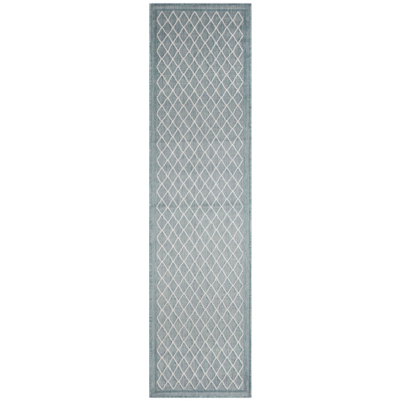 Liora Manne Carmel Diamonds Indoor/Outdoor Area Rug - 1'11" x 4'11" - Aqua