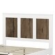 preview thumbnail 7 of 8, Farmhouse Platform Queen Size Bed, Modern Wooden Bed with Wooden Strip Decoration, Plywood Slats Support, White