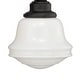preview thumbnail 9 of 8, Huntley 3-Light 24 in. W Oil Rubbed Bronze Bathroom Vanity Lighting Fixture, White Schoolhouse Milk Glass Globe Shade, Dimmable