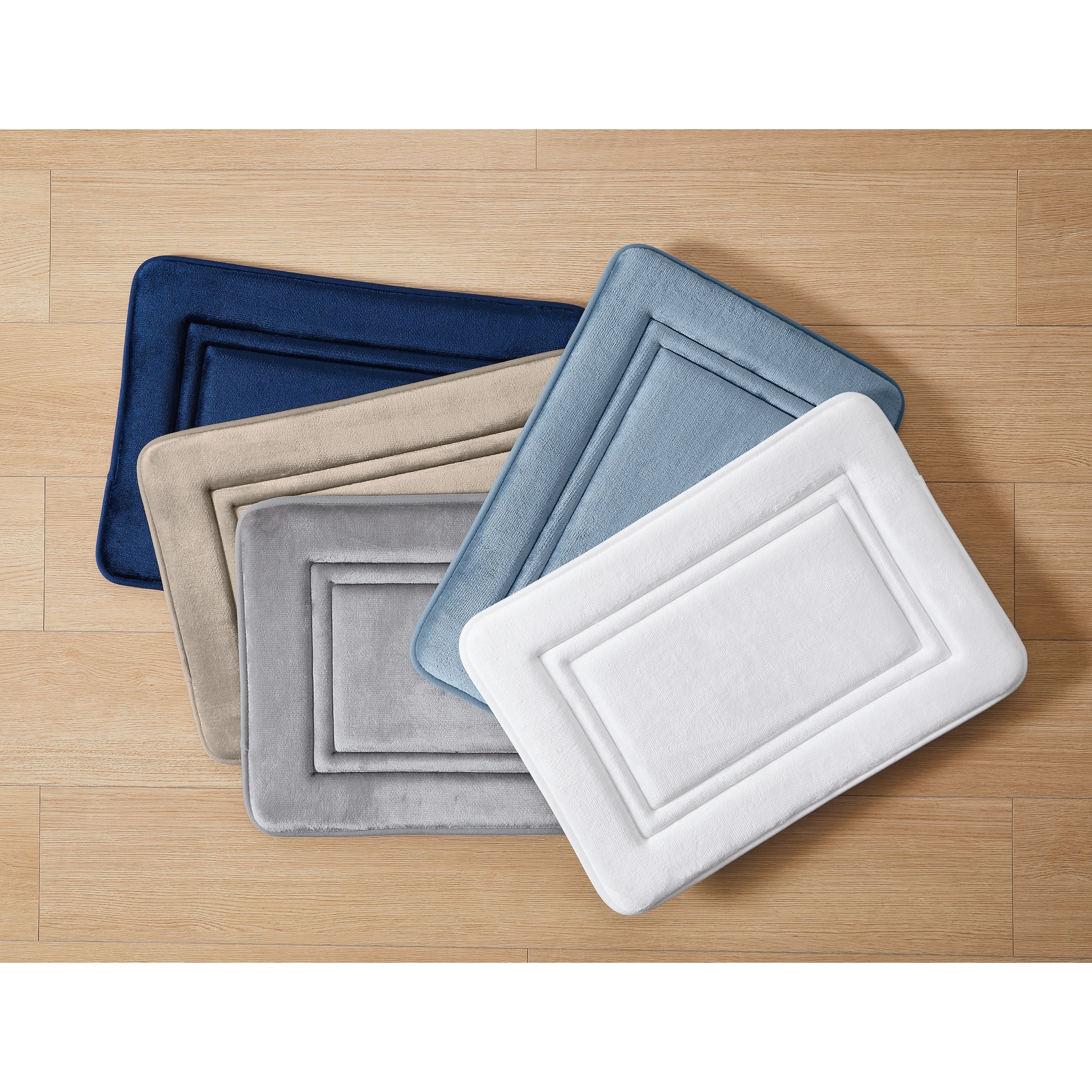 Simply Essential™ Antimicrobial Memory Foam Set of 2 Bath Rug