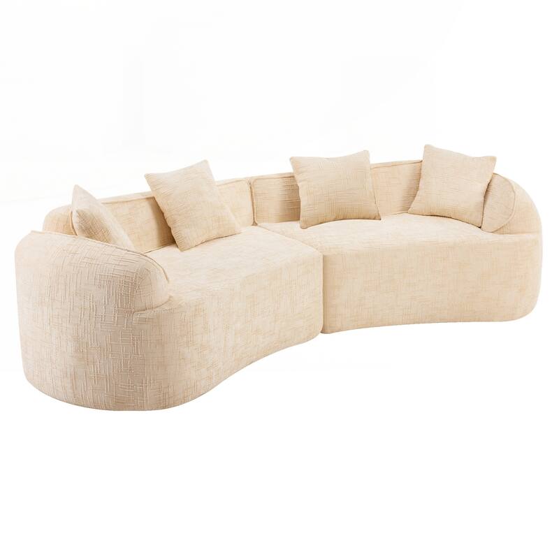 Curved Compressed Sofa, Creative Nordic-style Design for Living Room