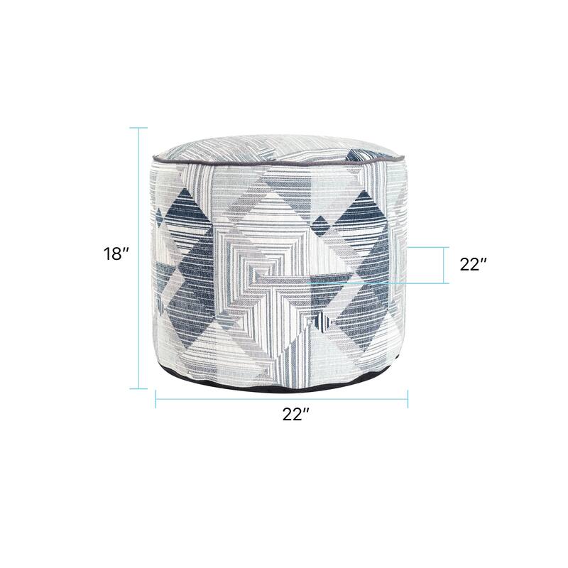 Prisma Navy Tall Pouf