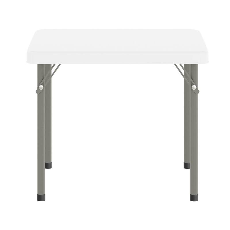 Indoor/Outdoor Kids Bi-Fold Plastic Folding Table - 24x24 - 23.5"W x 23.5"D x 19"H