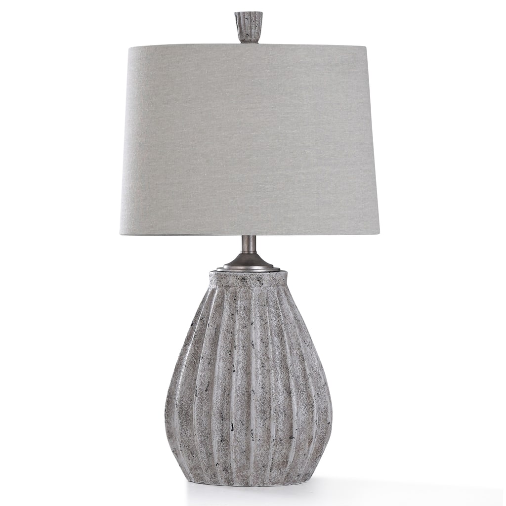 StyleCraft Arther Stone Gray Stone Painted Resin Table Lamp
